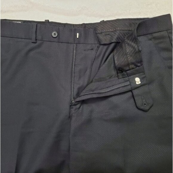 Wool Mens black formal pants trousers - Picture 15 of 16